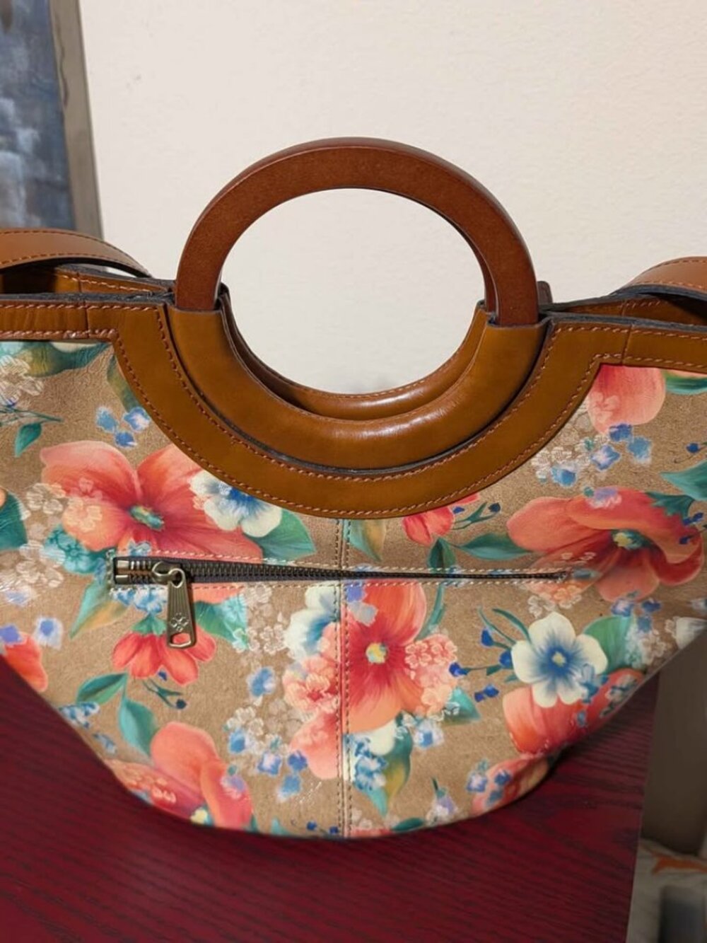 Patricia Nash Pisticci Floral Leather Tote Bag
